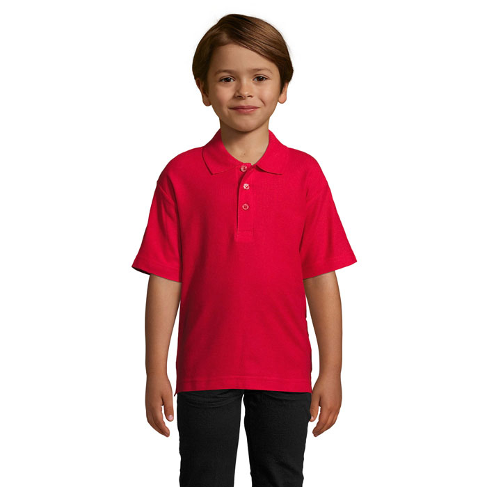 Polo enfant personnalisé coton 170g - SUMMER Rouge 1